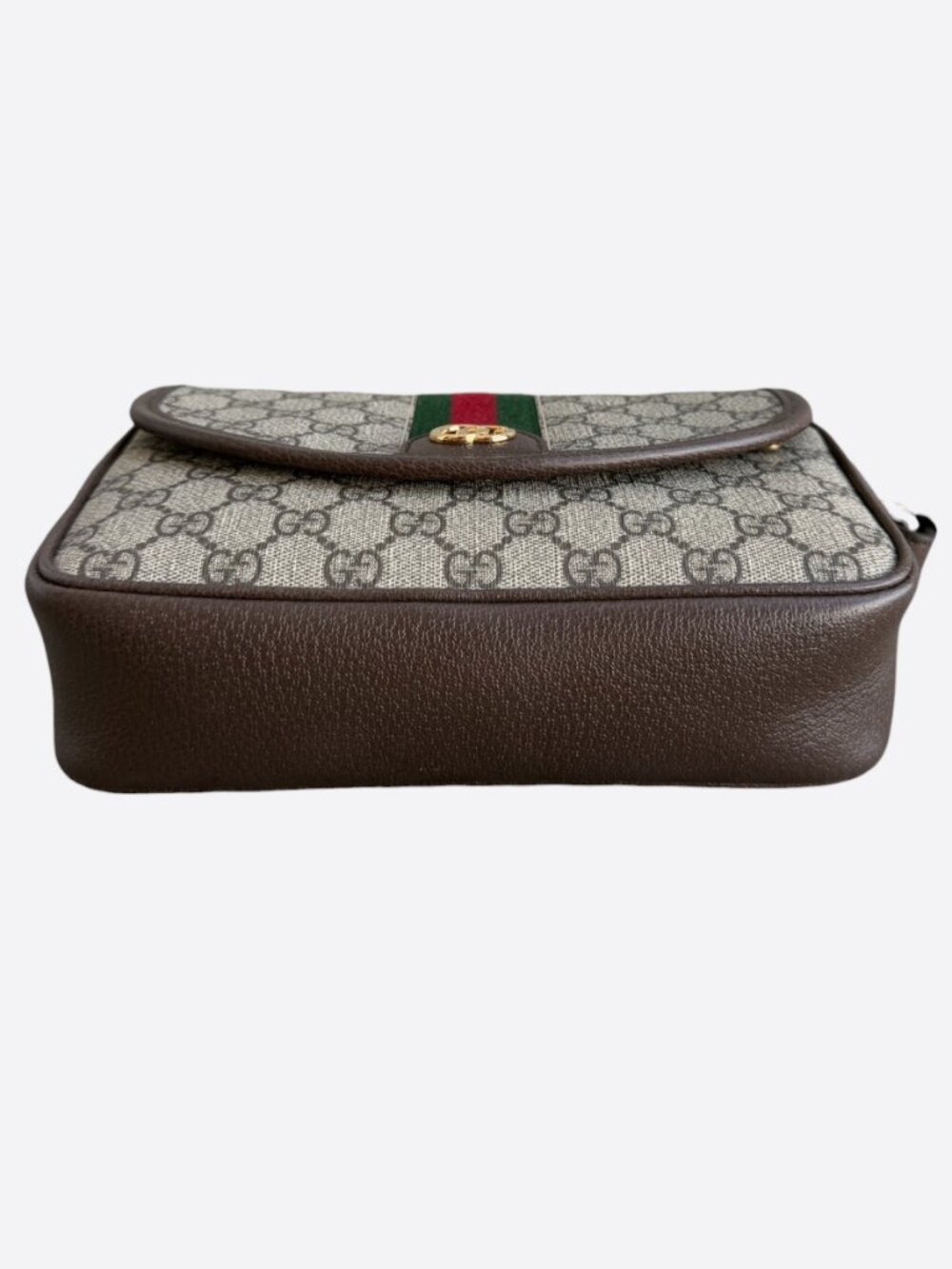 Gucci Brown GG Monogram Ophidia Studded Messenger Bag - Picture 5 of 7
